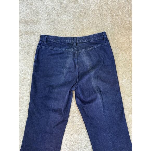 Lauren Jeans Co Size 14 Straight Leg Dark Wash Zipper Accent No Back Pocket B069 - Picture 8 of 14